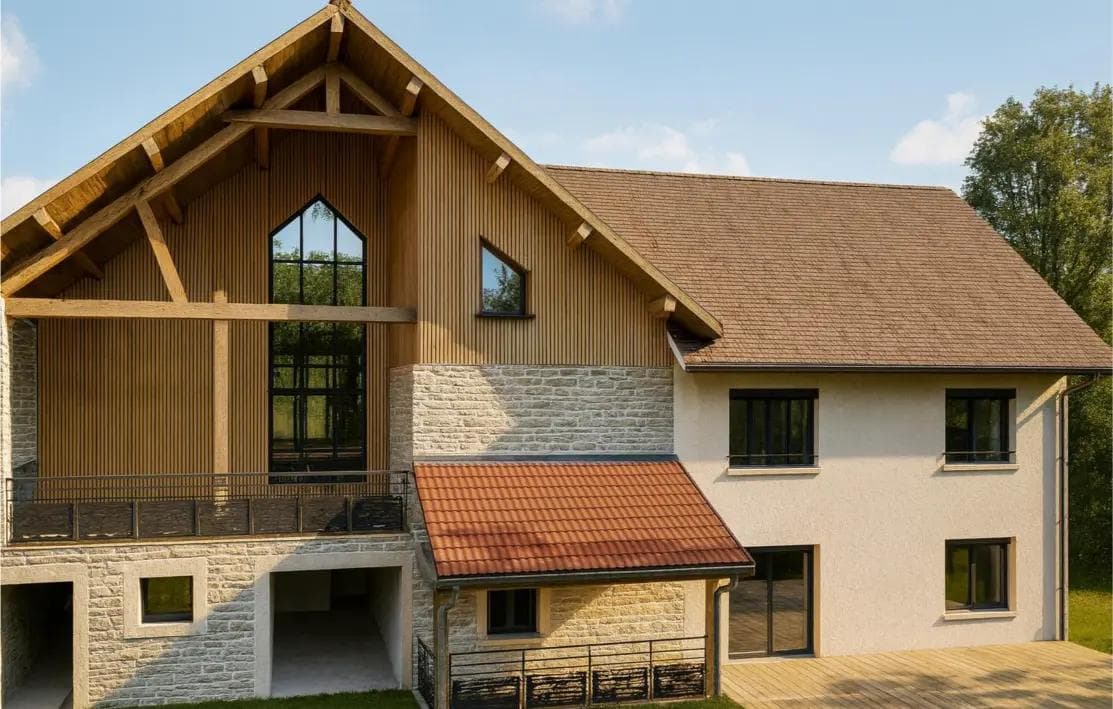 Réhabilitation d’une ferme existante, Champoux (25) vignette 3