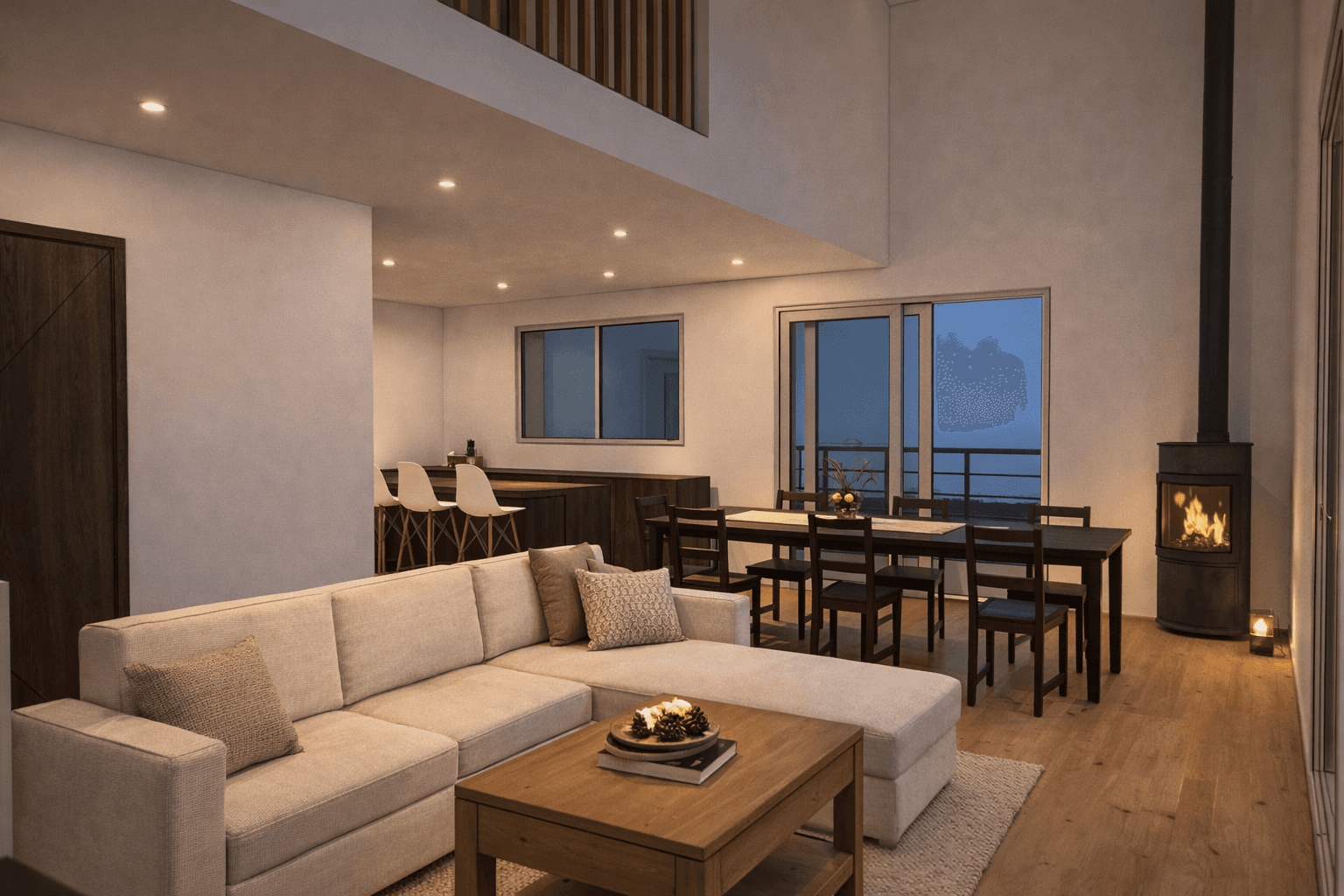 Maison individuelle contemporaine intégrée à la pente à Saint-Point-Lac — vue 5