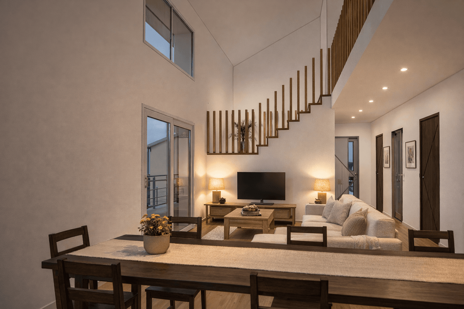 Maison individuelle contemporaine intégrée à la pente à Saint-Point-Lac — vue 2